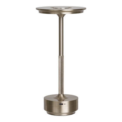 Candeeiro de Mesa Lyneham Recarregável, Metal Prateado