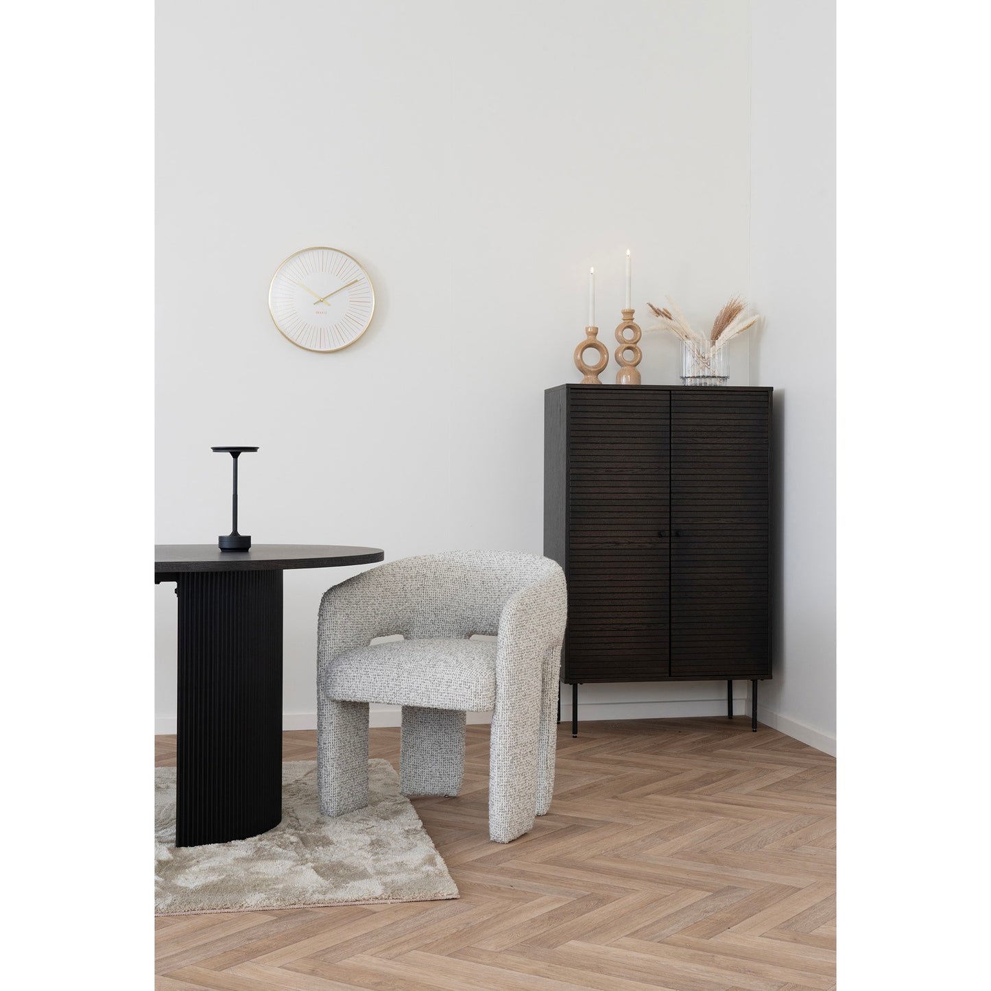 Candeeiro de Mesa Lyneham Recarregável, Metal Preto