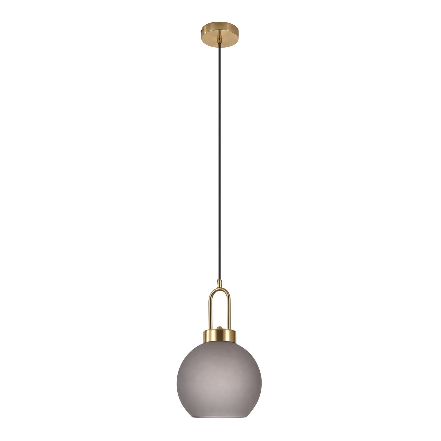Candeeiro Pendente Luton em Vidro Fumado, Ø 20 cm