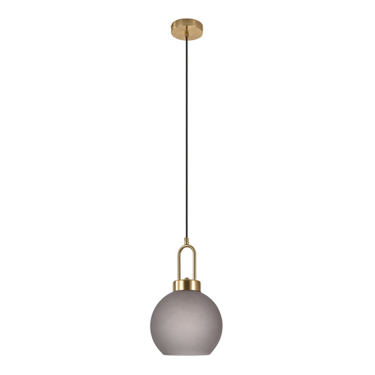 Candeeiro Pendente Luton em Vidro Fumado, Ø 20 cm