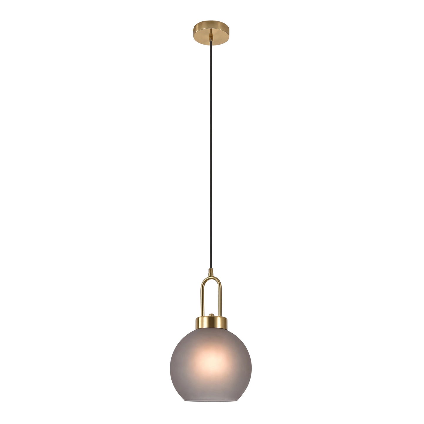 Candeeiro Pendente Luton em Vidro Fumado, Ø 20 cm