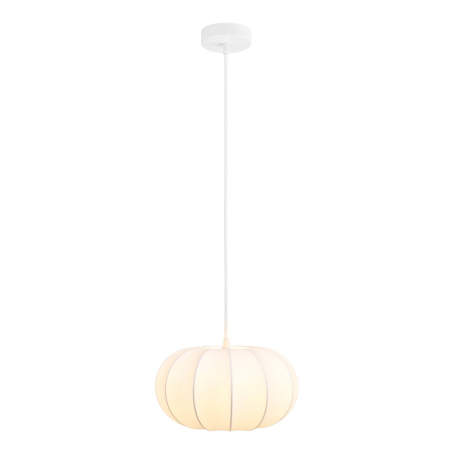 Candeeiro Pendente Coventry em Resina Branca — Ø 28 cm