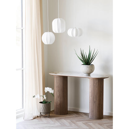 Candeeiro Pendente Coventry em Resina Branca — Ø 28 cm