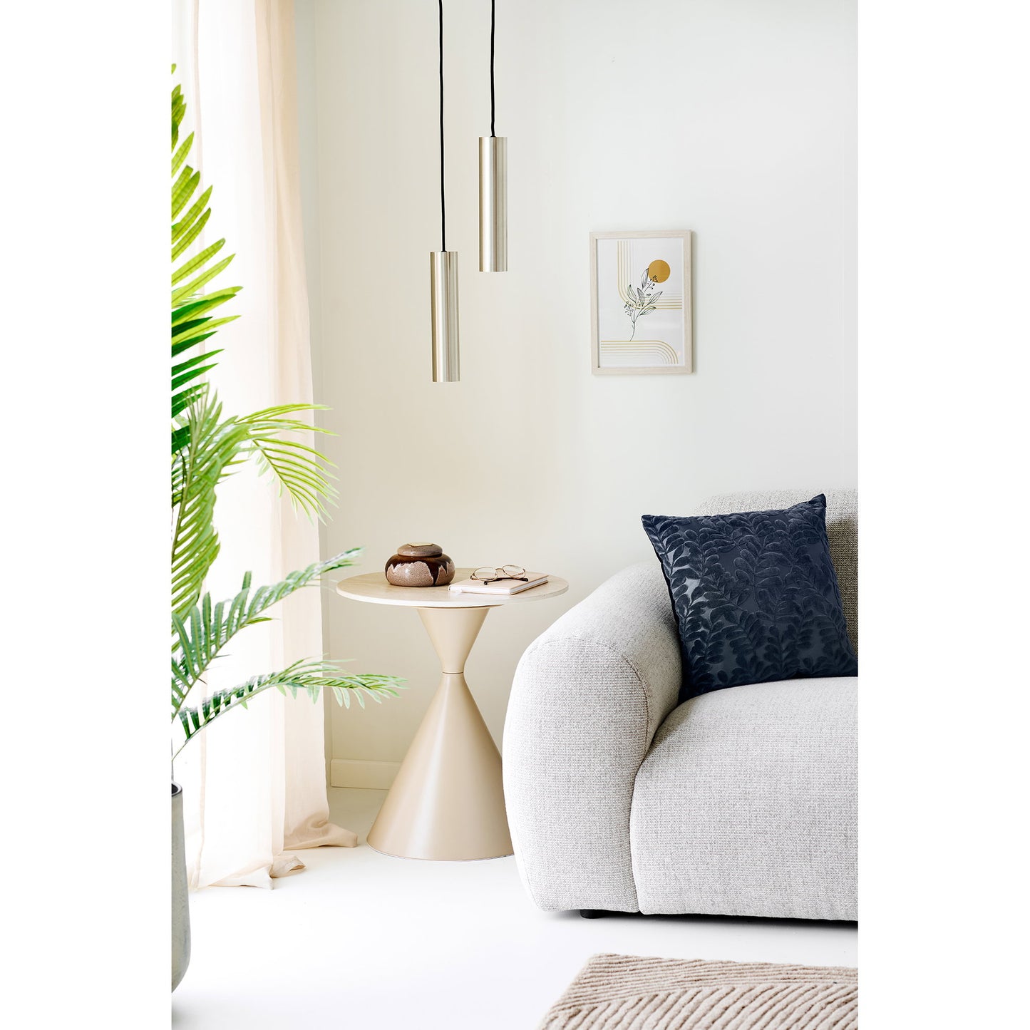 Paris Pendant Lamp in Silver Metal — Ø 6 cm