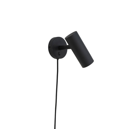 Aplique de Pared Paris de Acero Negro — 22 cm
