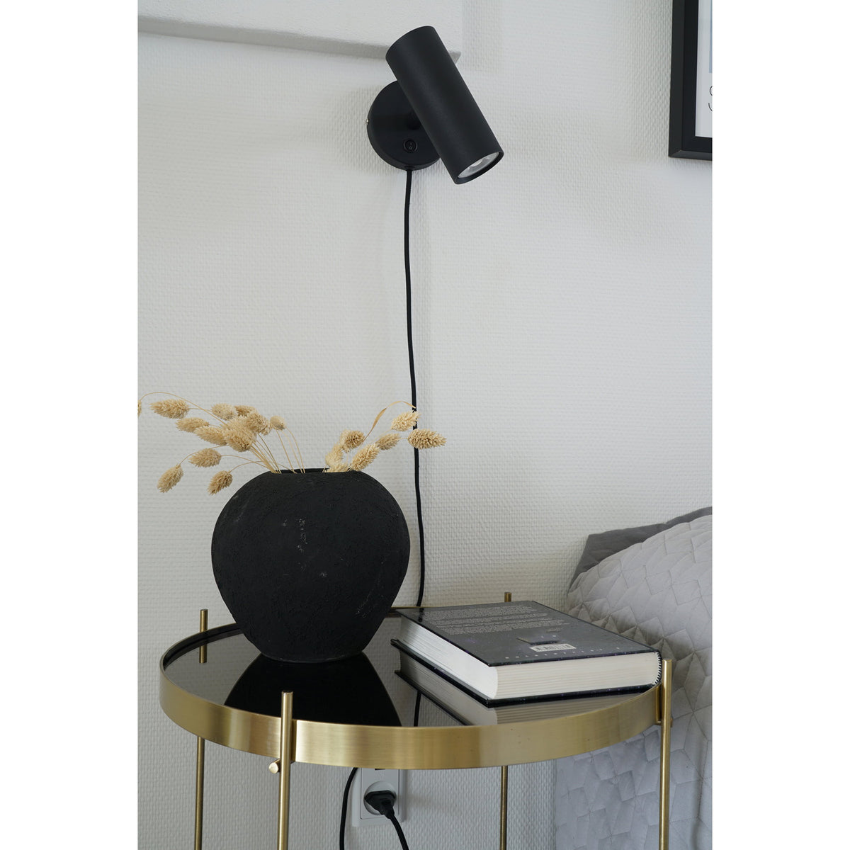 Aplique de Parede Paris em Aço Preto — 22 cm