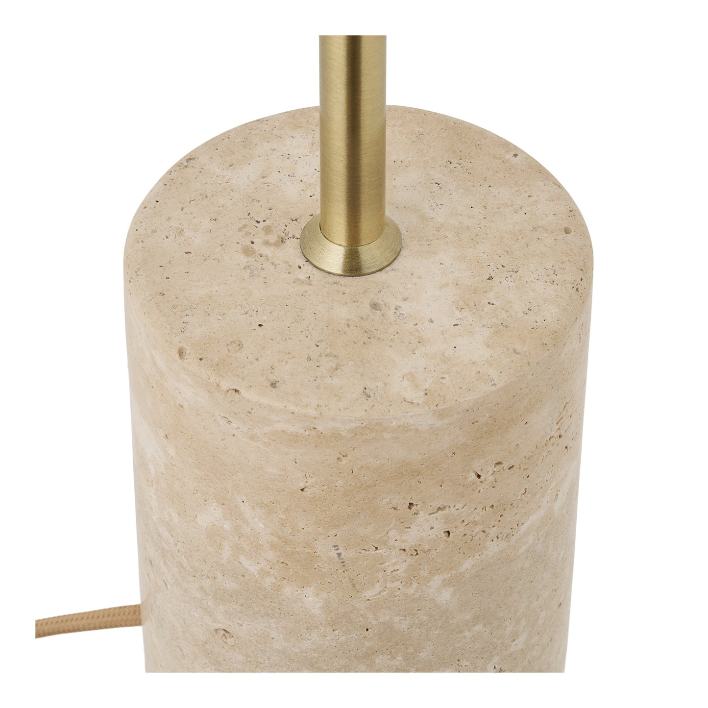 Candeeiro de Mesa Sheffield em Mármore e Metal, Bege