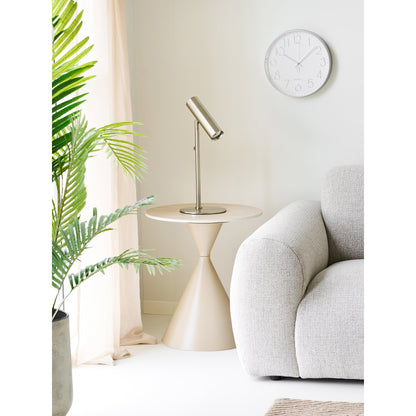 Candeeiro de Mesa Paris em Aço Prateado — 47 cm