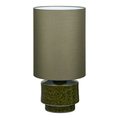 Candeeiro de Mesa Sibsey em Grés Verde com Abajur Têxtil — 60 cm