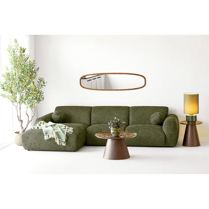 Candeeiro de Mesa Sibsey em Grés Verde com Abajur Têxtil — 60 cm
