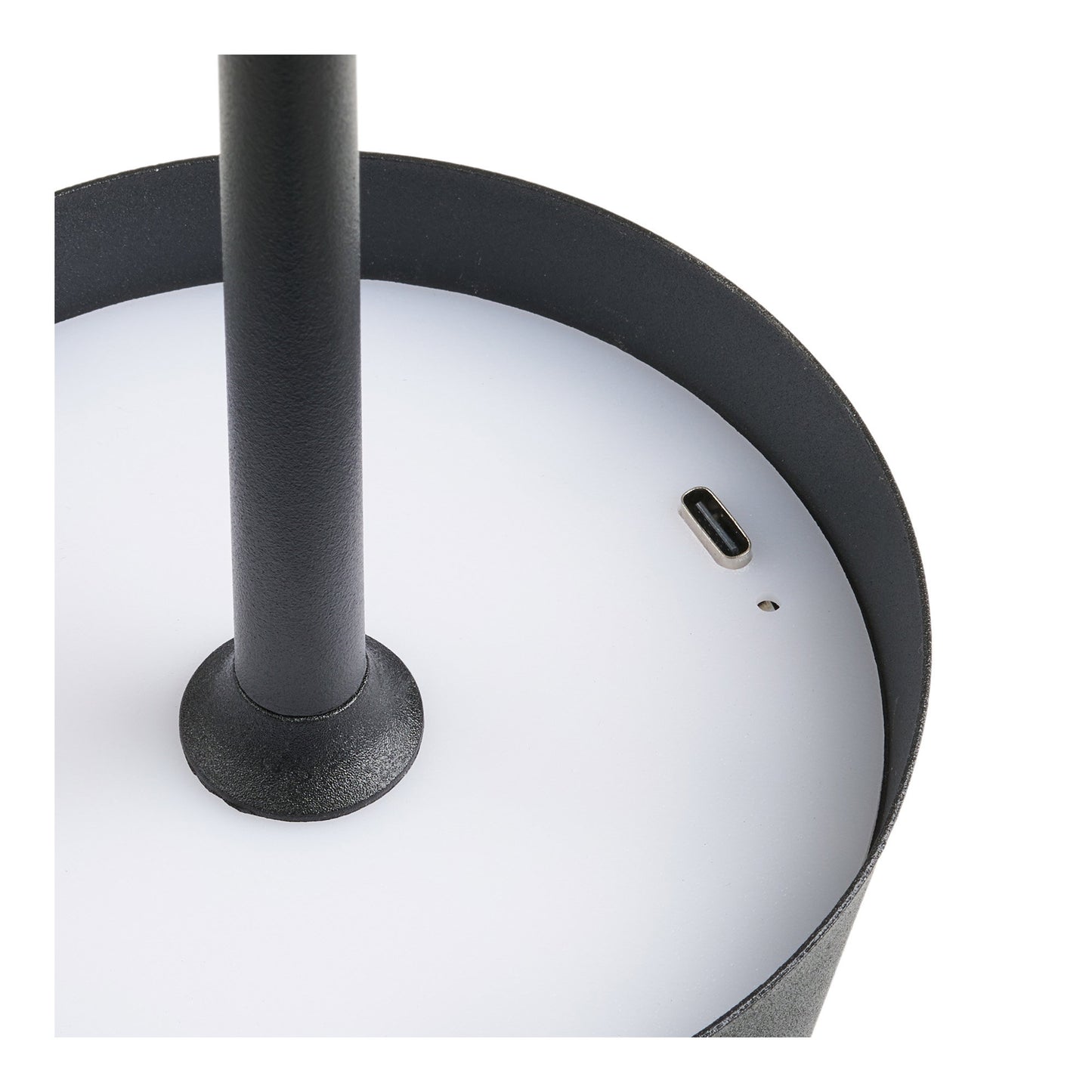 Candeeiro de Mesa Bradford Recarregável, Metal Preto