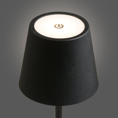 Candeeiro de Mesa Bradford Recarregável, Metal Preto