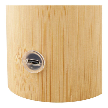 Candeeiro de Mesa Stafford Recarregável, Bambu Natural e Branco
