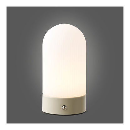 Candeeiro de Mesa Ashford Recarregável, Bege e Branco