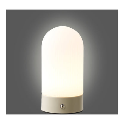 Candeeiro de Mesa Ashford Recarregável, Bege e Branco