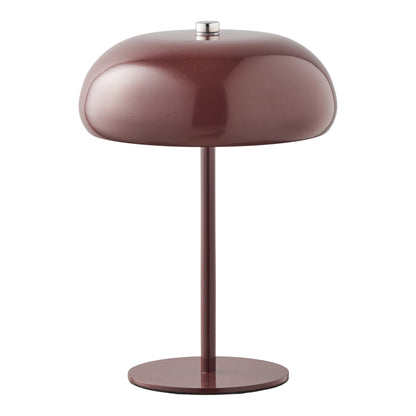 Candeeiro de Mesa Margate Recarregável em Metal Bordô — Ø 16 cm