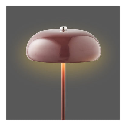 Candeeiro de Mesa Margate Recarregável em Metal Bordô — Ø 16 cm