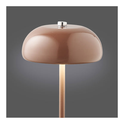 Candeeiro de Mesa Margate Recarregável em Metal Castanho — Ø 13 cm