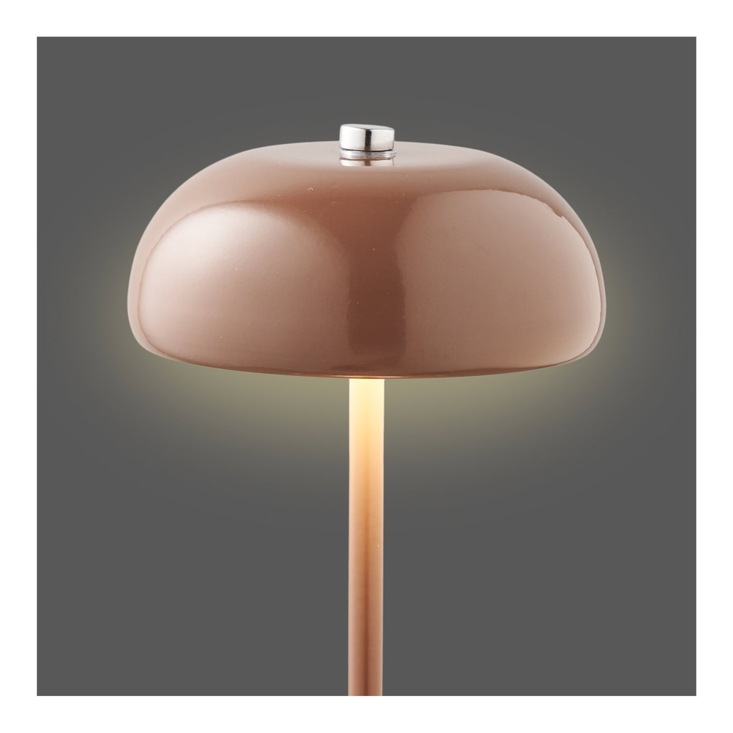 Candeeiro de Mesa Margate Recarregável em Metal Castanho — Ø 13 cm