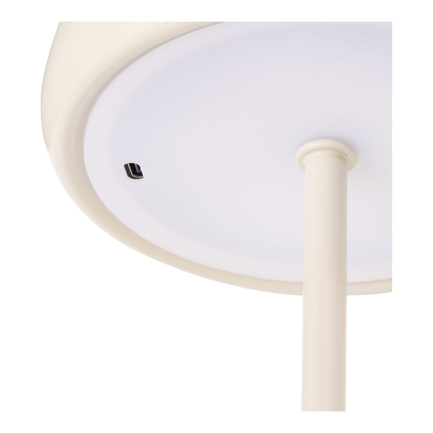Margate Rechargeable Beige Metal Table Lamp — Ø 13 × 18 cm