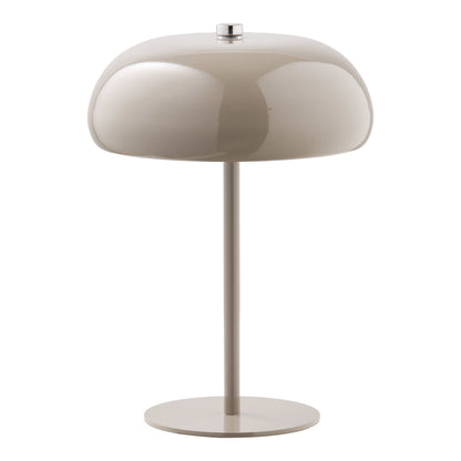 Candeeiro de Mesa Margate Recarregável em Metal Taupe — Ø 16 × 23 cm