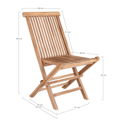 Toledo Dining Chair in Natural Solid Teak