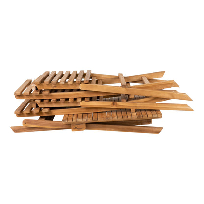 Conjunto de Jardim Cuenca — Mesa e 2 Cadeiras em Teca Natural