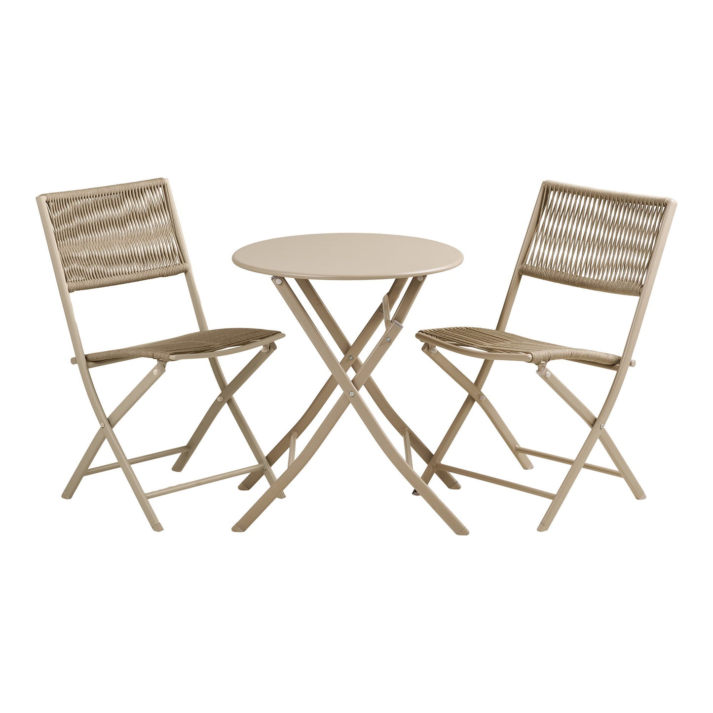 Conjunto Bistrô Arcas — 2 Cadeiras e 1 Mesa, Taupe