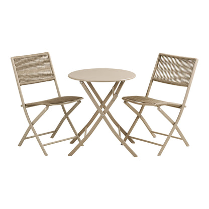 Conjunto Bistrô Arcas — 2 Cadeiras e 1 Mesa, Taupe