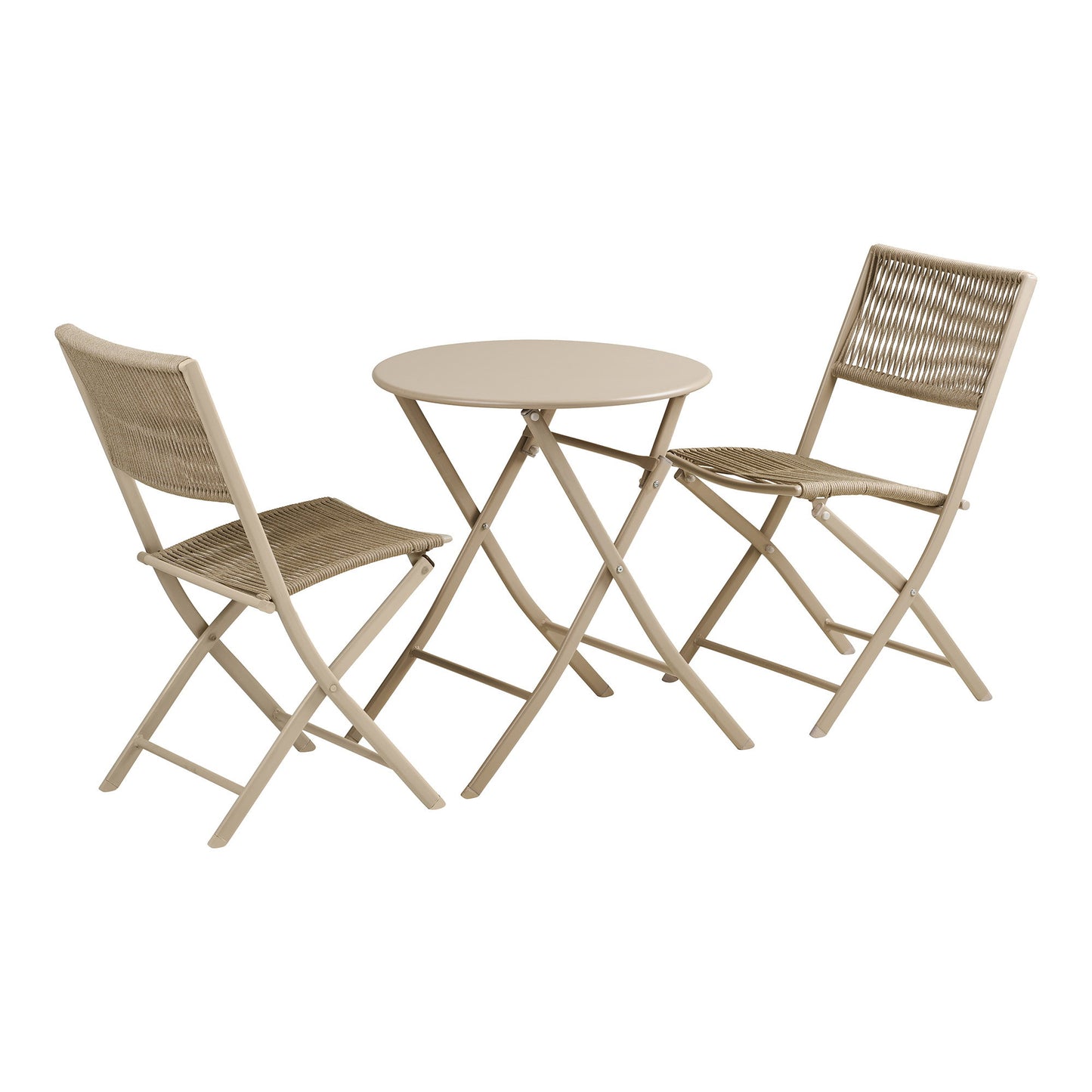 Conjunto Bistrô Arcas — 2 Cadeiras e 1 Mesa, Taupe
