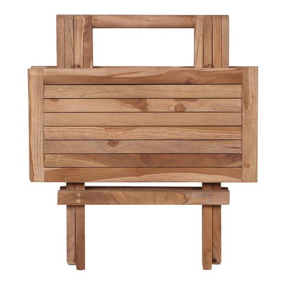 Mesa de Apoio Bilbao em Teca Natural, 50 × 50 × 50 cm
