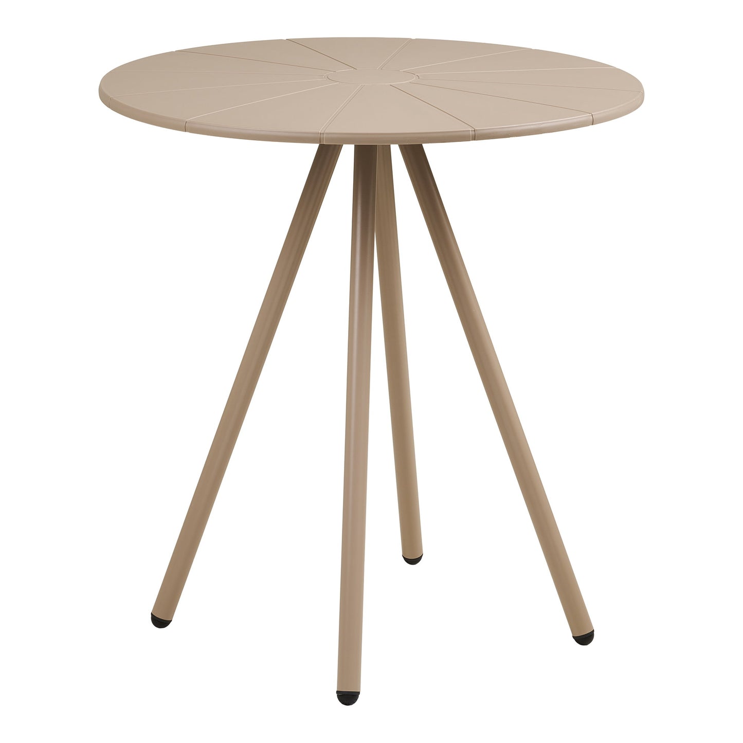 Mesa Bistrô Barletta em Polipropileno, Taupe — Ø 70 × 73,5 cm