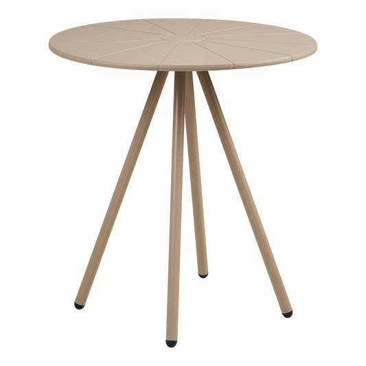 Mesa Bistrô Barletta em Polipropileno, Taupe — Ø 70 × 73,5 cm