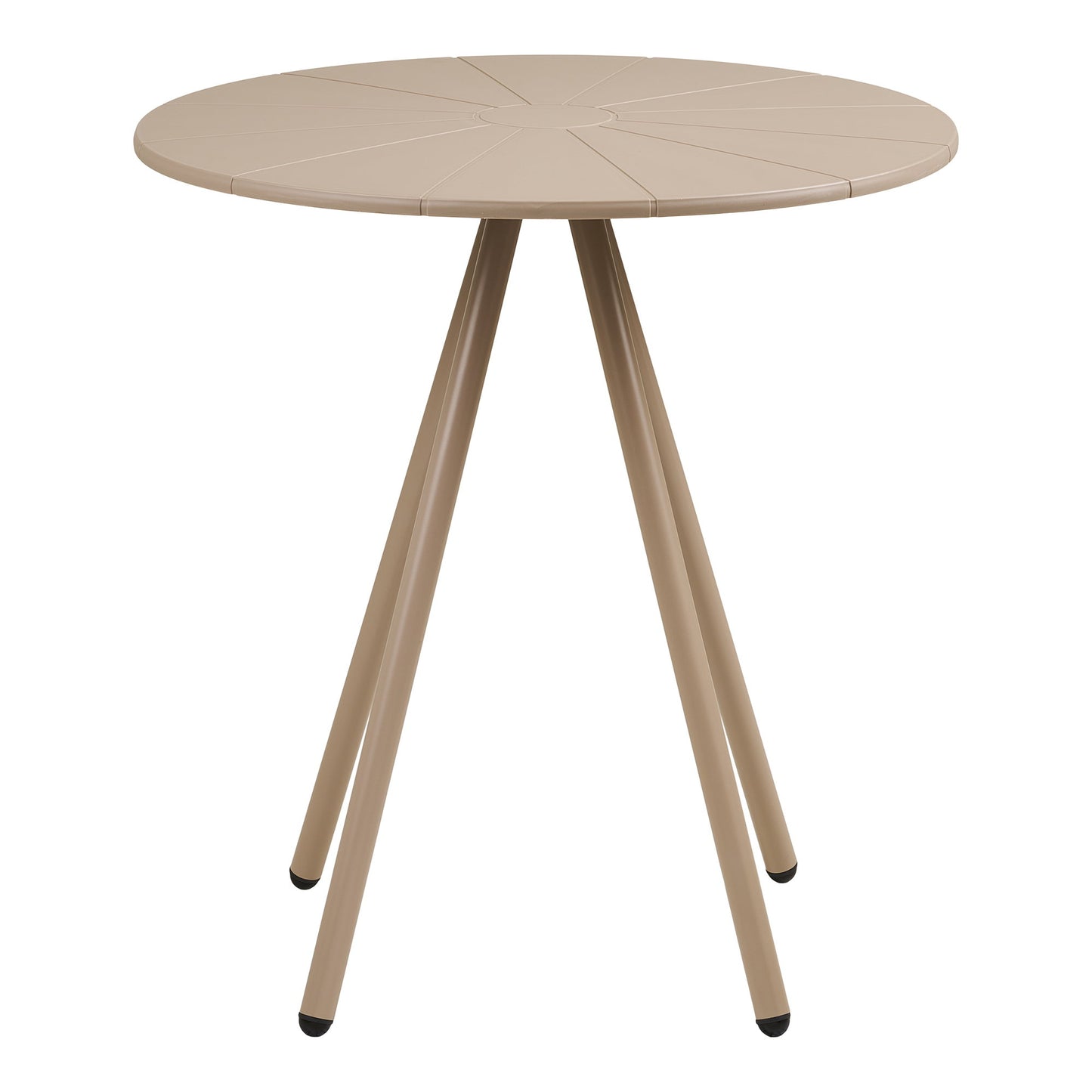 Mesa Bistrô Barletta em Polipropileno, Taupe — Ø 70 × 73,5 cm
