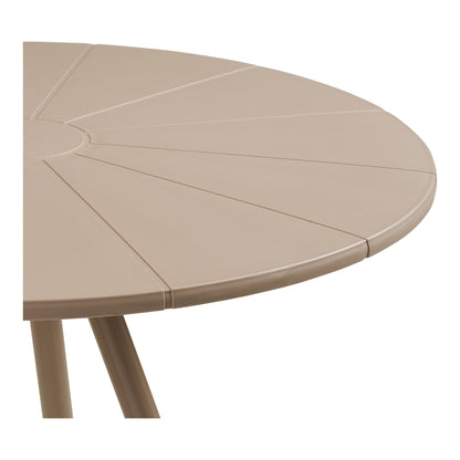 Mesa Bistrô Barletta em Polipropileno, Taupe — Ø 70 × 73,5 cm