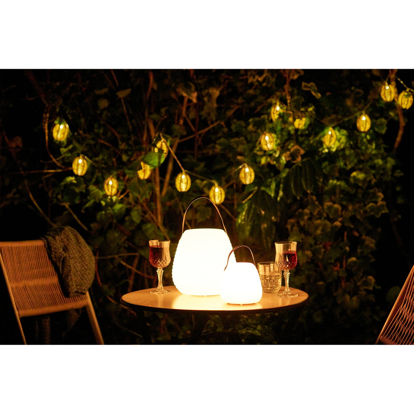 Candeeiro LED Derry Recarregável, Branco — 12 cm