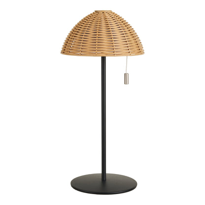 Candeeiro de Mesa Wigan Recarregável, Natural e Preto