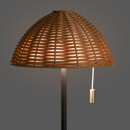 Candeeiro de Mesa Wigan Recarregável, Natural e Preto