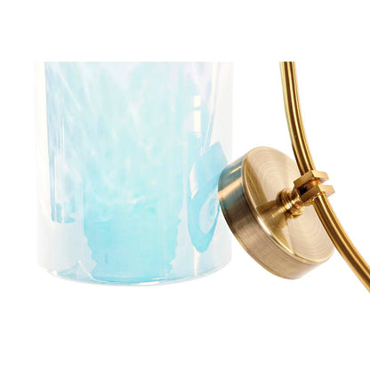 Vase DKD Home Decor Blue Golden Metal Crystal Mediterranean 19 x 15 x 33 cm-1