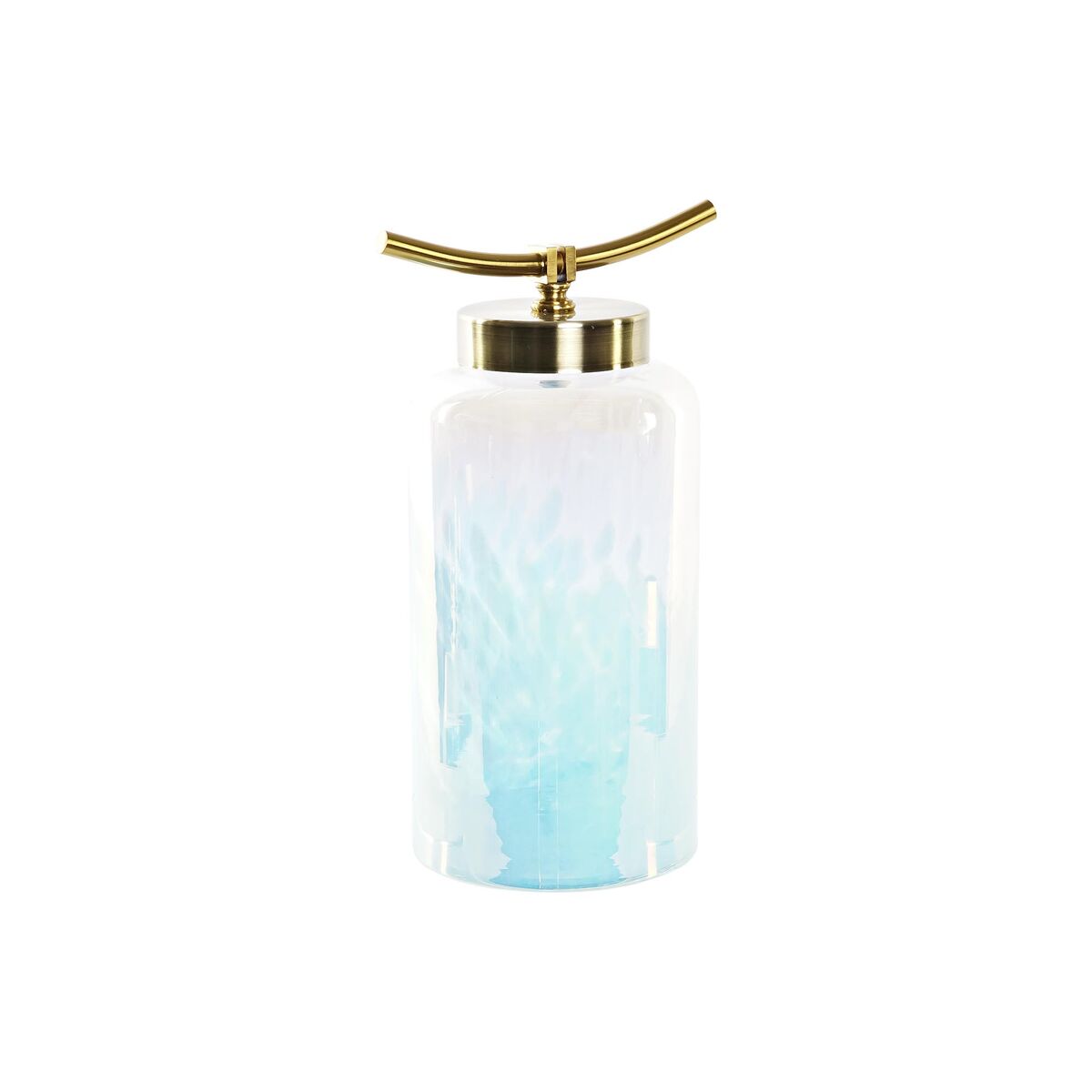 Vase DKD Home Decor Blue Golden Metal Crystal Mediterranean 19 x 15 x 33 cm-0