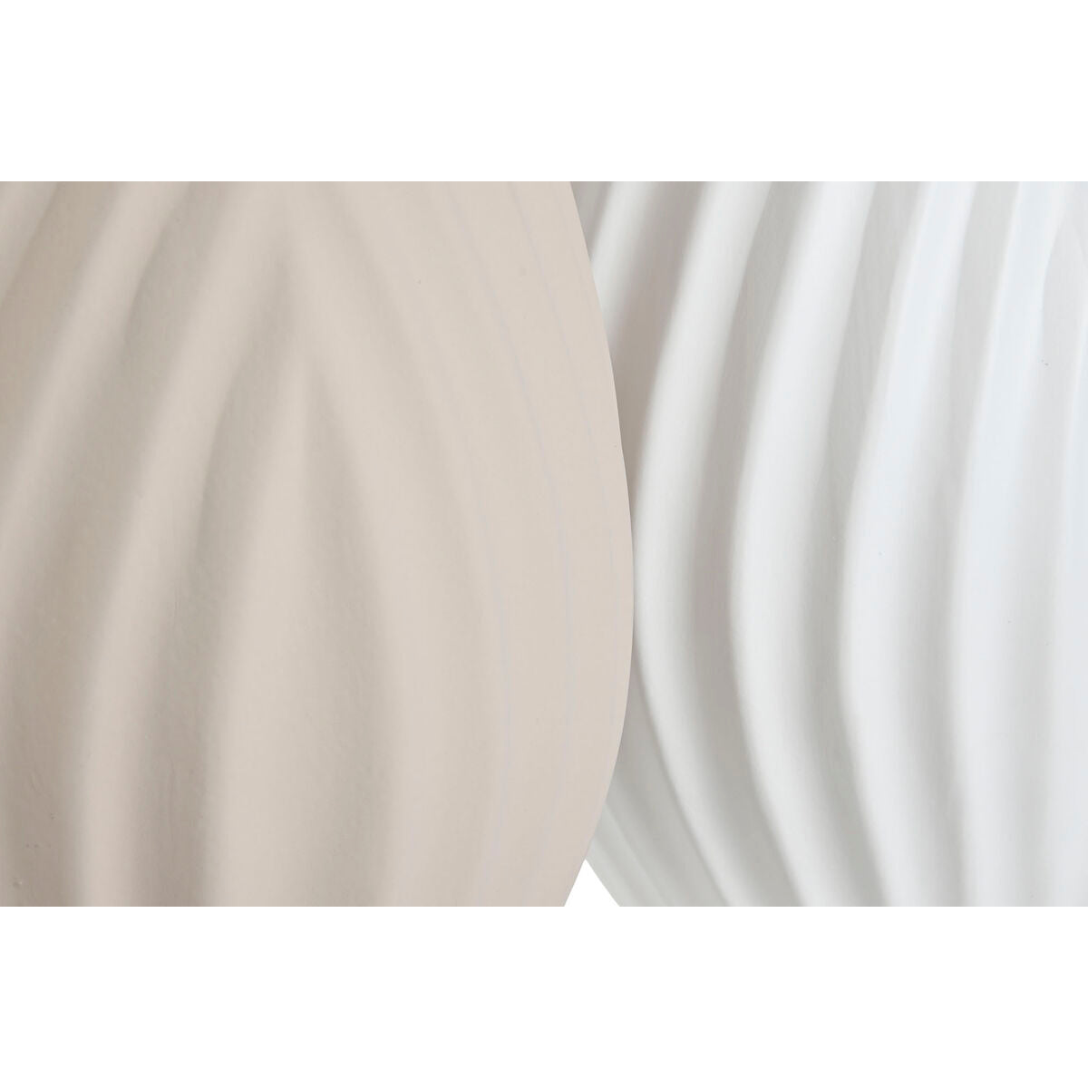 Vase Home ESPRIT White Beige Stoneware Traditional style 24 x 24 x 41 cm (2 Units)-1