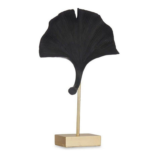 Decorative Figure Gift Decor Black Golden Flower 8 x 37 x 24,5 cm-0