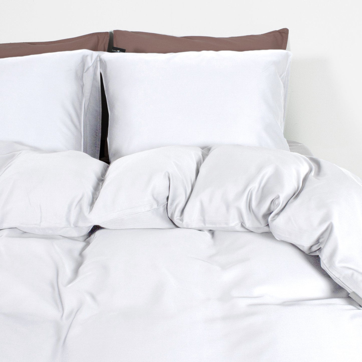 Bamboo Viscose Duvet Cover, White — 200 × 200/220 cm