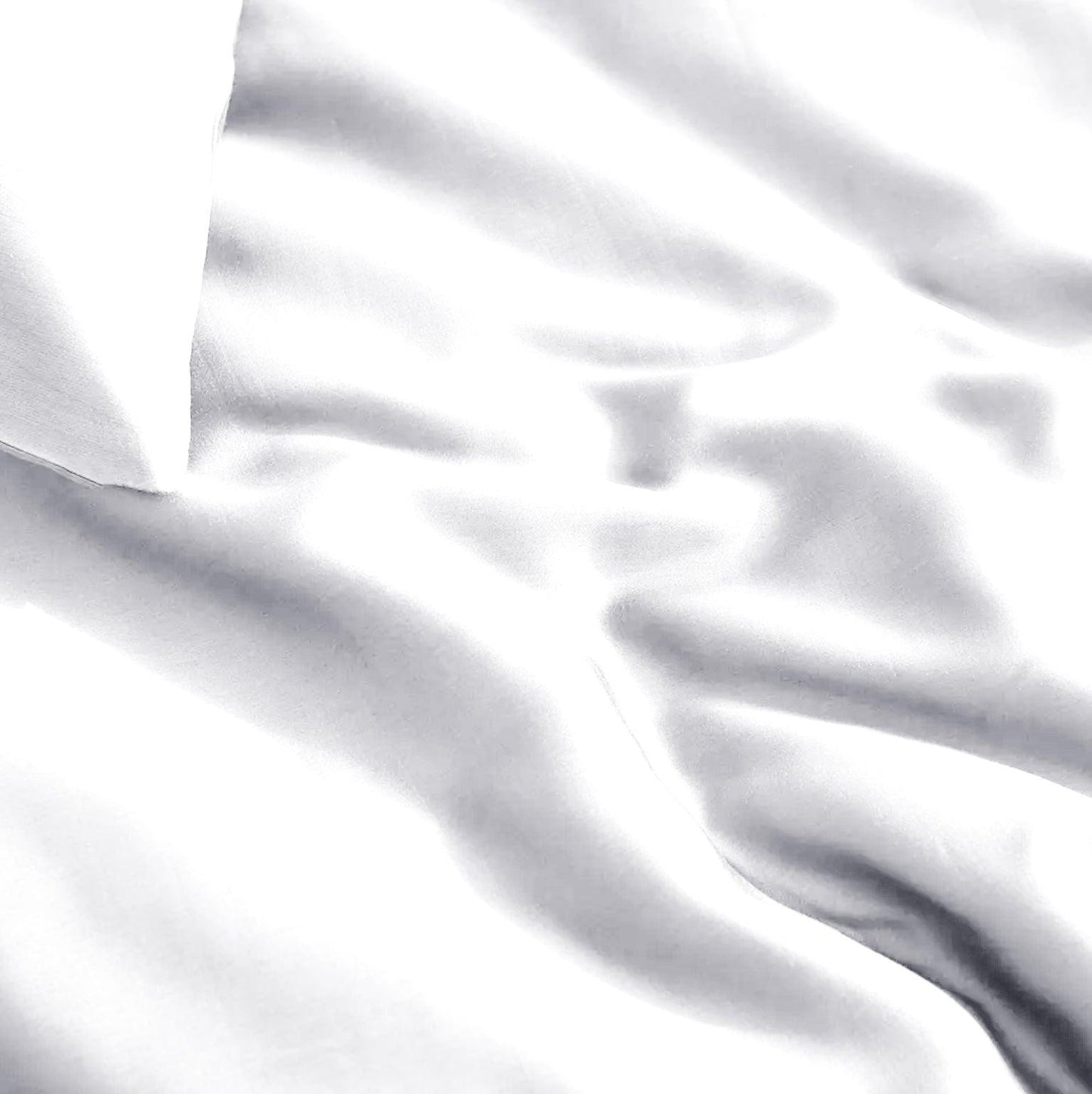 Bamboo Viscose Duvet Cover, White — 200 × 200/220 cm