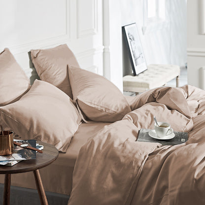 Bamboo Viscose Duvet Cover, Taupe — 200 × 200/220 cm