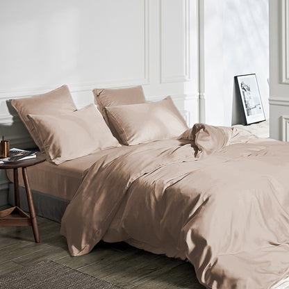 Bamboo Viscose Duvet Cover, Taupe — 200 × 200/220 cm