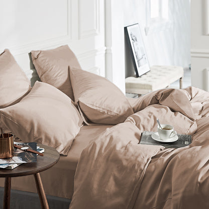 Bamboo Viscose Duvet Cover, Taupe — 240 × 200/220 cm