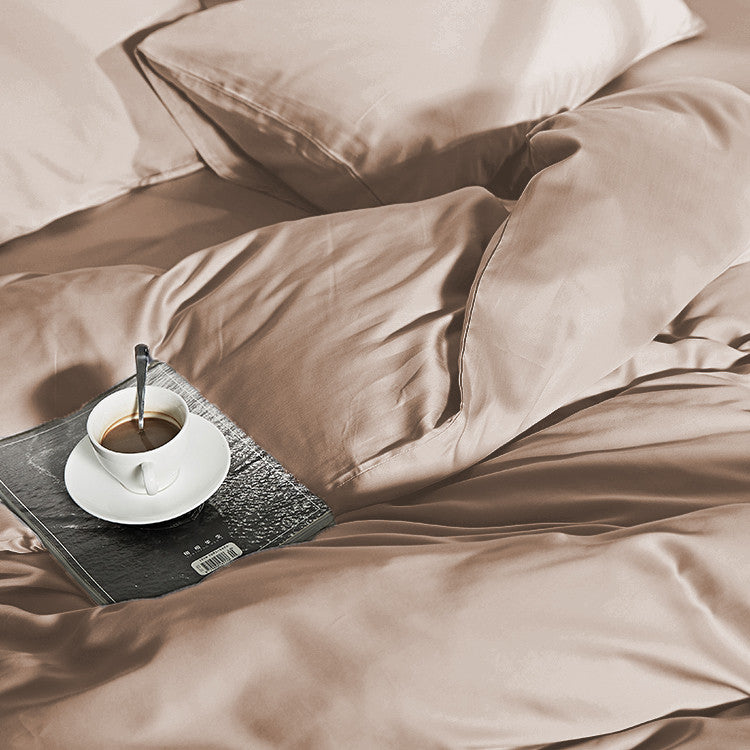 Bamboo Viscose Duvet Cover, Taupe — 240 × 200/220 cm