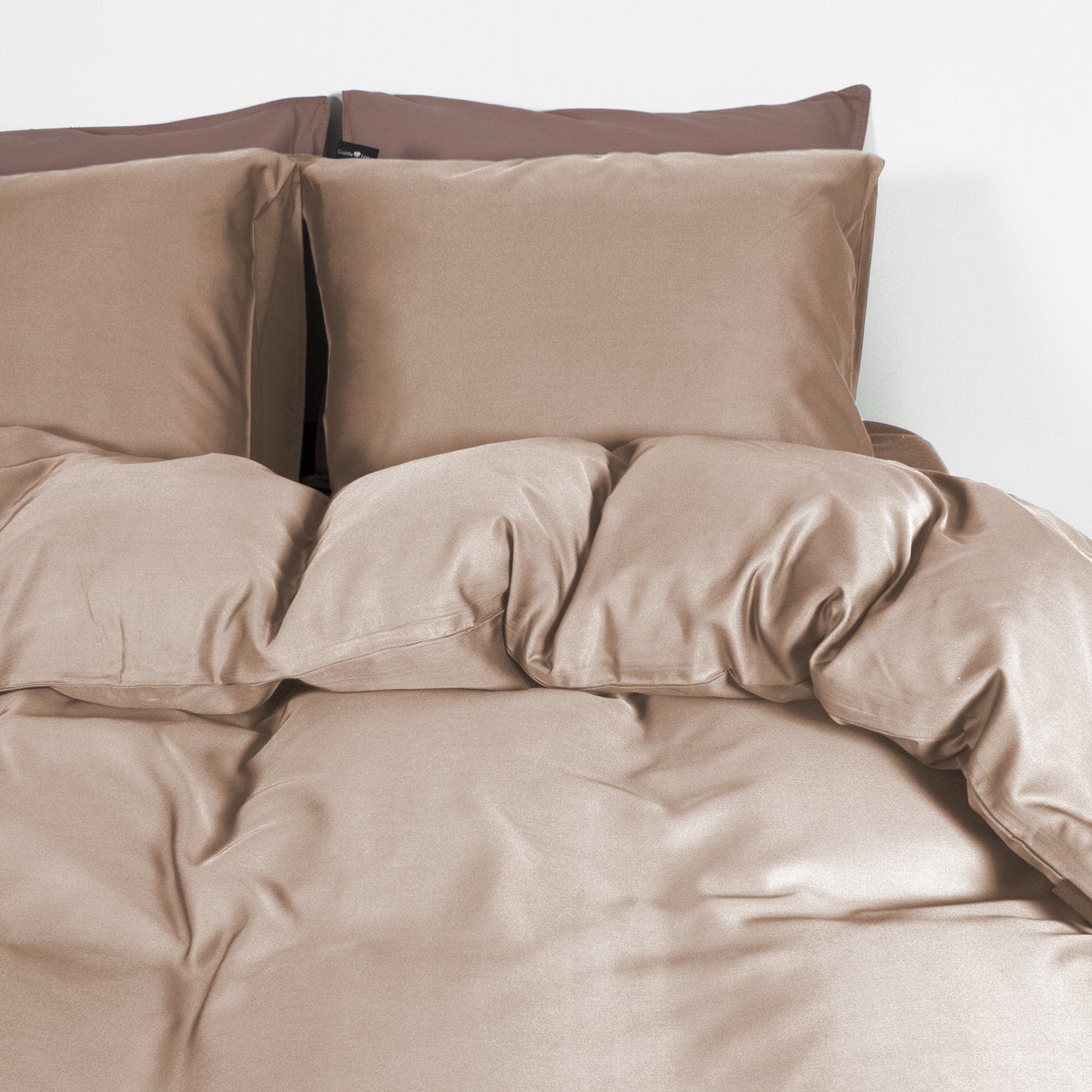 Bamboo Viscose Duvet Cover, Taupe — 240 × 200/220 cm