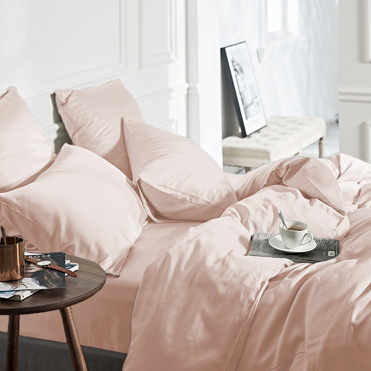Bamboo Viscose Duvet Cover, Blush Pink — 200 × 200/220 cm